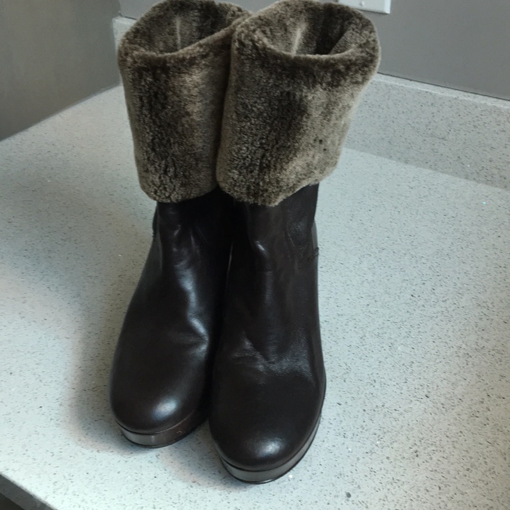 Stuart Weitzman Snowy Cola Napa Wedge Boot - image 4